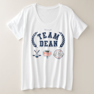 Team Dean Gilmore Girls Design Große Größe T-Shirt