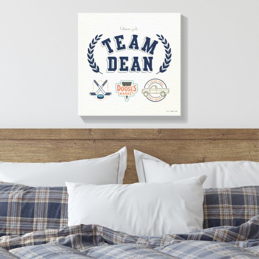 Team Dean Gilmore Girls Design Leinwanddruck (Insitu (Schlafzimmer))
