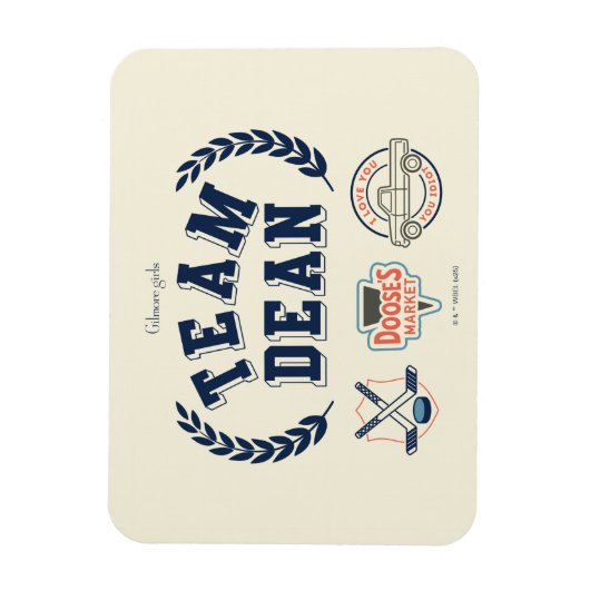 Team Dean Gilmore Girls Design Magnet (Vertikal)