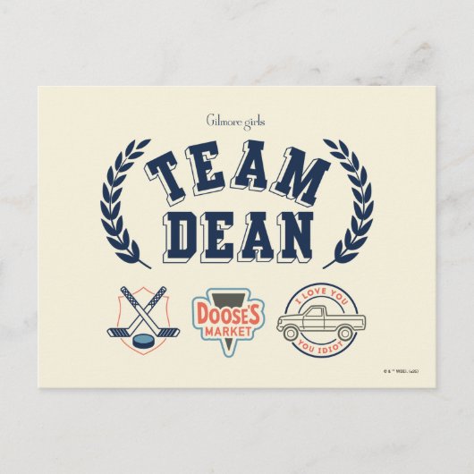 Team Dean Gilmore Girls Design Postkarte (Vorderseite)