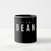 Team Dean Personalisiert Name Zweifarbige Tasse (Mittel)