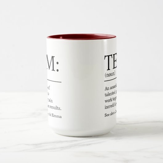 Team-Definition-Angebot Tasse (Zentrum)
