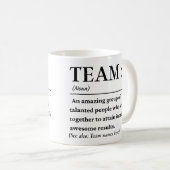 Team Definition das beste Team Kaffeetasse (VorderseiteRechts)