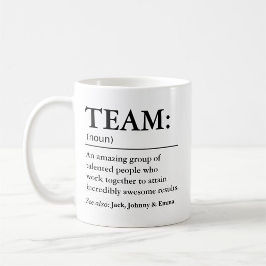 TEAM-Definition Kaffeetasse (Links)