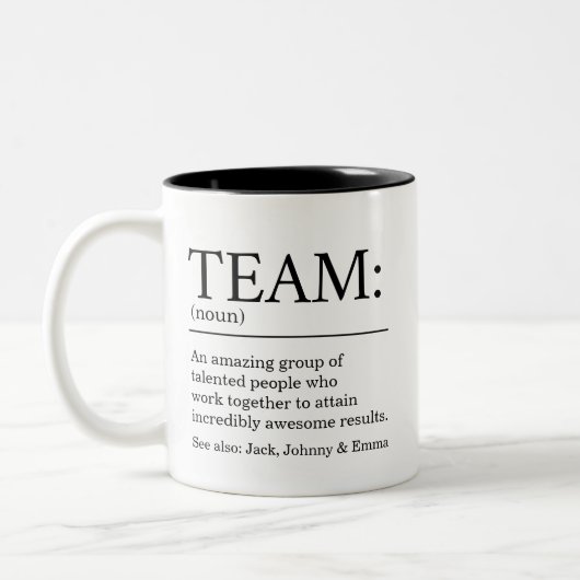 TEAM-Definition Zweifarbige Tasse (Links)