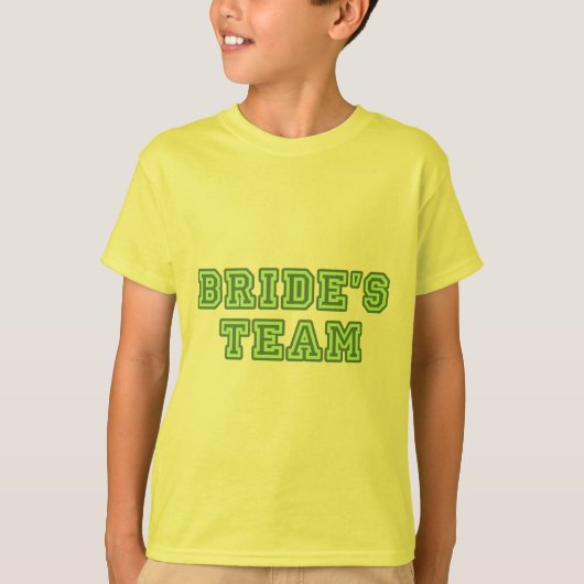 Team der Braut - Text der Universität T-Shirt (Vorderseite)