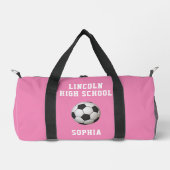Team der Fußball-Girls-Schule Name Duffle Bag (Vorderseite)