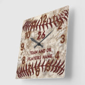 Team, der NAME des Spielers, NUMMERIEREN Quadratische Wanduhr (Winkel)