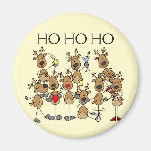 Team der Reindeer-Tshirts und Geschenke Magnet (Vorne)