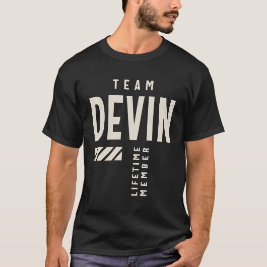 Team Devin Lifetime Member Name T-Shirt (Vorderseite)