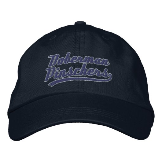 Team Doberman Pinschers Bestickte Kappe (Vorderseite)