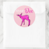 "Team Doe" - Rosa-Genderdarstellung Runder Aufkleber (Tasche)