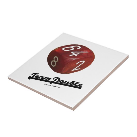 Team-Doppeltes (Backgammon-verdoppelnwürfel) Fliese (Seite)