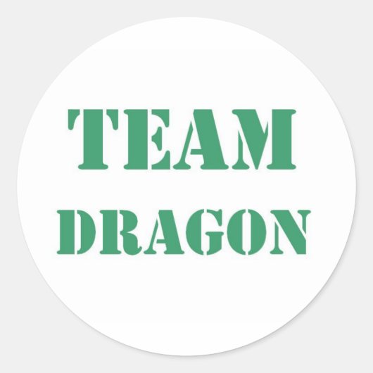 Team Dragon Runder Aufkleber (Vorderseite)