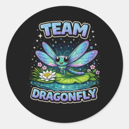 Team Dragonfly Runder Aufkleber