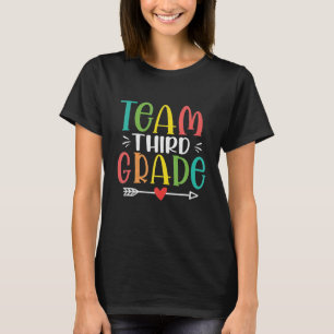 Team dritte Klasse lustiger Lehrer Schüler zurück  T-Shirt