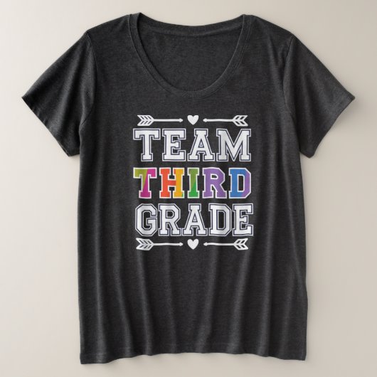 Team Dritter Grad Große Größe T-Shirt (Design vorne)