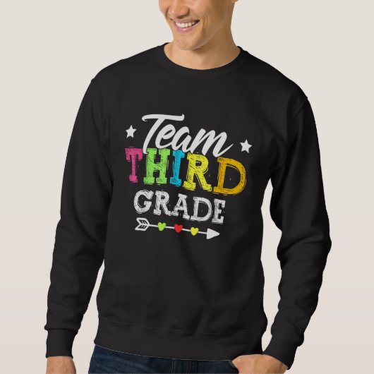 Team Dritter Lehrer Student zurück zur Schule Sweatshirt (Vorderseite)