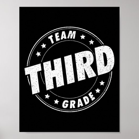 Team Drittklasslehrer Schüler Zurück zur Schule 3r Poster (Vorne)