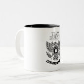 Team Duran Lifetime-Mitglied Zweifarbige Tasse (Vorderseite Links)