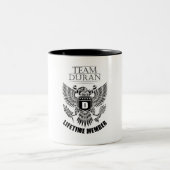 Team Duran Lifetime-Mitglied Zweifarbige Tasse (Mittel)