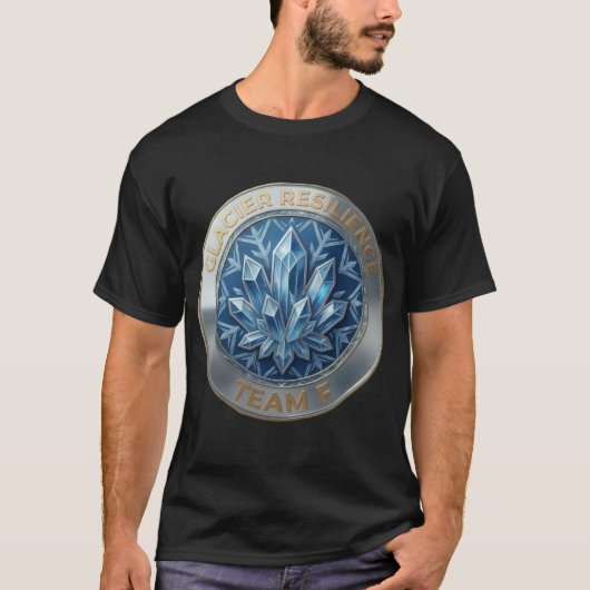 Team E – Glacier Resilience Emblem | Ice Strength  T-Shirt (Vorderseite)