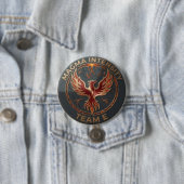 Team E – MAGMA INTENSITY Emblem | Feurige Führungs Button (Beispiel)