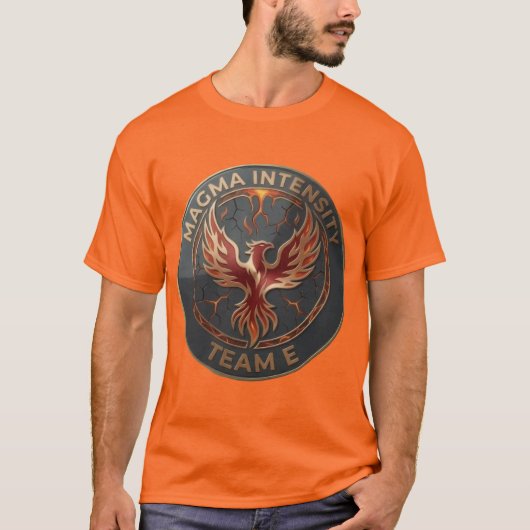 Team E – MAGMA INTENSITY Emblem | Fiery Power  T-Shirt (Vorderseite)