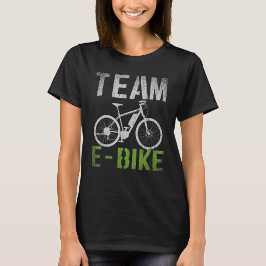 Team Ebike Radfahrer Reiten Radfahren Bicy T-Shirt (Vorderseite)
