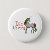 Team-Einhorn-Regenbogen Button (Vorderseite)