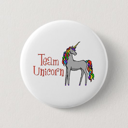 Team-Einhorn-Regenbogen Button (Vorderseite)