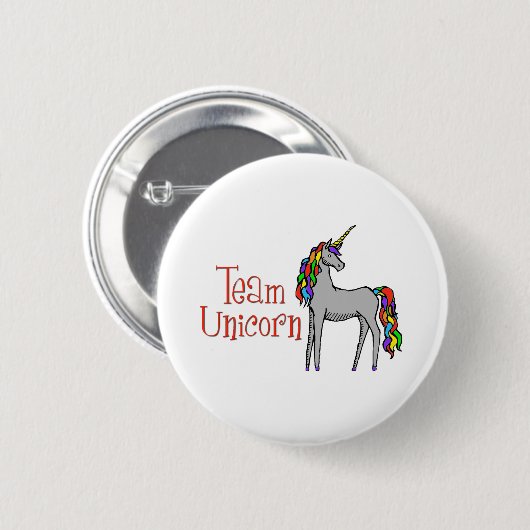 Team-Einhorn-Regenbogen Button (Vorne & Hinten)