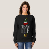 Team Elf Weihnachten Familie Weihnachtskostüme Mat Sweatshirt (Vorne ganz)