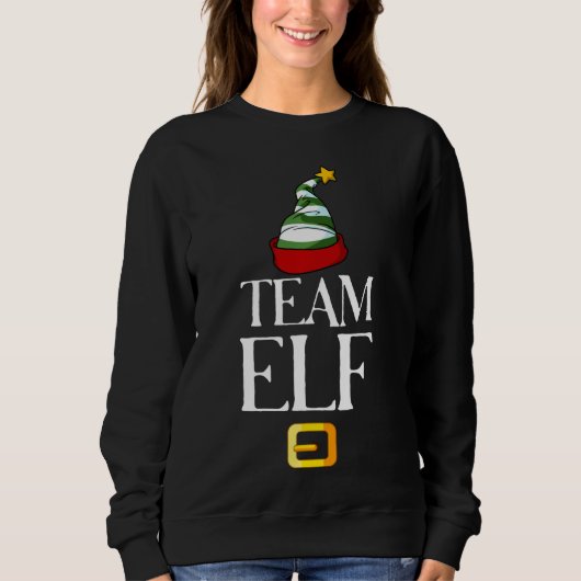 Team Elf Weihnachten Familie Weihnachtskostüme Mat Sweatshirt (Vorderseite)