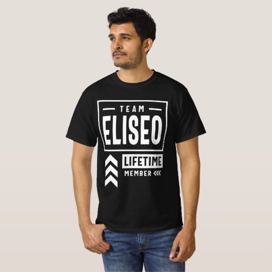 Team Eliseo Lifetime Member Personalized Name T-Shirt (Vorne ganz)