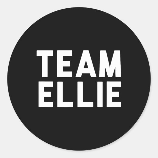 Team Ellie Runder Aufkleber (Vorderseite)