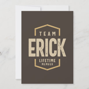 Team Erick Lebenslanges Mitglied Personalisierter Einladung