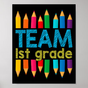 Team Erste Klasse Byck Zur Schule 1. Klasse Lehrer Poster