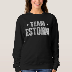 Team Estland Patriotische Landesunterstützung Retr Sweatshirt