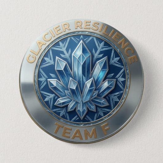 Team F – Glacier Resilience Emblem | Ice Strength Button (Vorderseite)