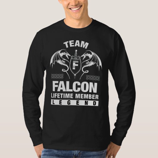 Team Falcon Lifetime Mitglied T-Shirt (Vorderseite)