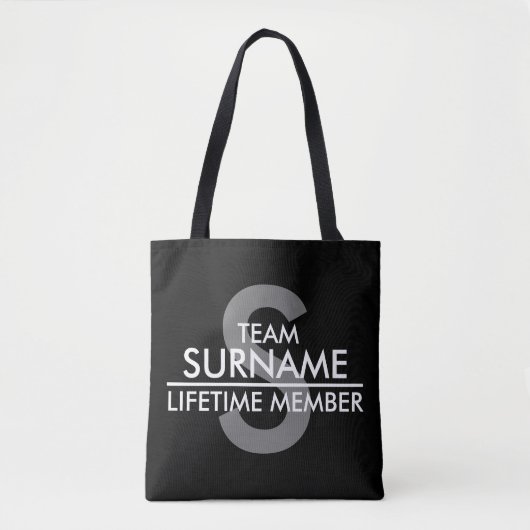 TEAM (Familienname) Lebenszeit-Mitglied Tasche (Vorderseite)
