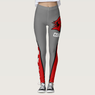 Team & Fan Grau und Rote Maskottchen Leggings