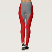 Team & Fan Rot und Grau Mascot Leggings (Rückseite)