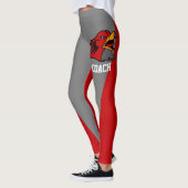 Team & Fan Rot und Grau Mascot Leggings (Links)