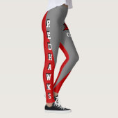 Team & Fan Rot und Gray Redhawk Mascot Leggings (Rechts)