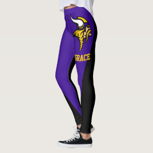 Team & Fan Schwarz/Lila/Gold Maskottchen Leggings