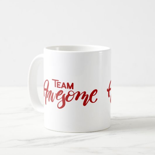 Team fantastisches Tasse-Rotes Kaffeetasse (Vorderseite Links)