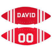 Team Farben rot und weiß mit Name und Nummer Football (Paneele)