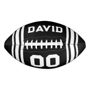 Team Farben Schwarz und Weiß mit Name und Anzahl Football